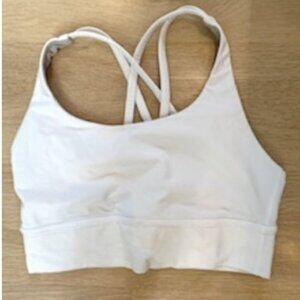 LULULEMON SPORTS BRA IN WHITE SIZE: 6